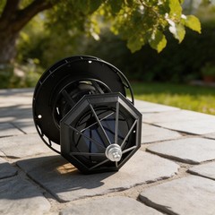 Solar Powered Rotating Lighthouse Light for Outdoor Garden Patio and Lawn Use