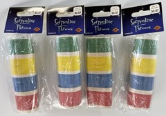 1997 Lot Of 4 Beistle Vintage Serpentine Throws Streamers NEW NOS Years