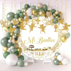 Mi Bautizo Party Decoration Baptism Decorations 24Pcs Hanging Swirls Decoration