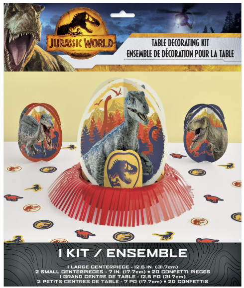 Jurassic World Dinosaur Birthday Party Table Decorating Kit ~ NEW