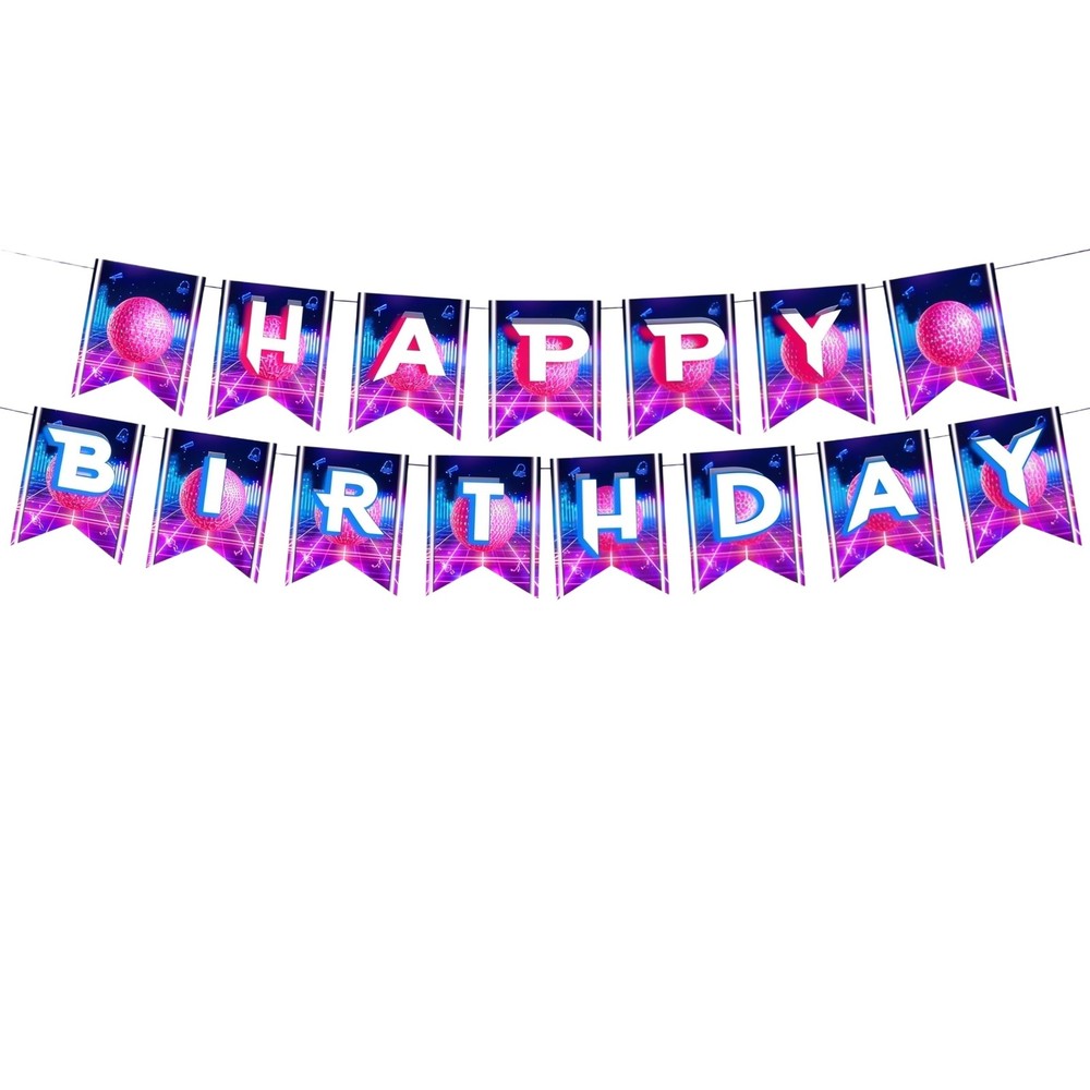 Kpop Birthday Decorations Banner Pink Purple Magical Music Theme Party Decora…