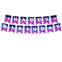 Kpop Birthday Decorations Banner Pink Purple Magical Music Theme Party Decora…