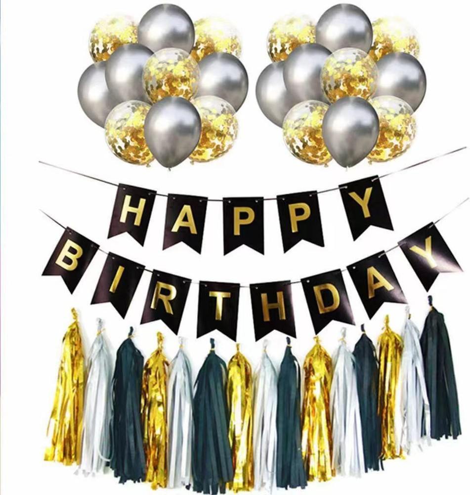 Happy Birthday Banner, Pink Birthday Decorations Girls and Boys Birthday balloon