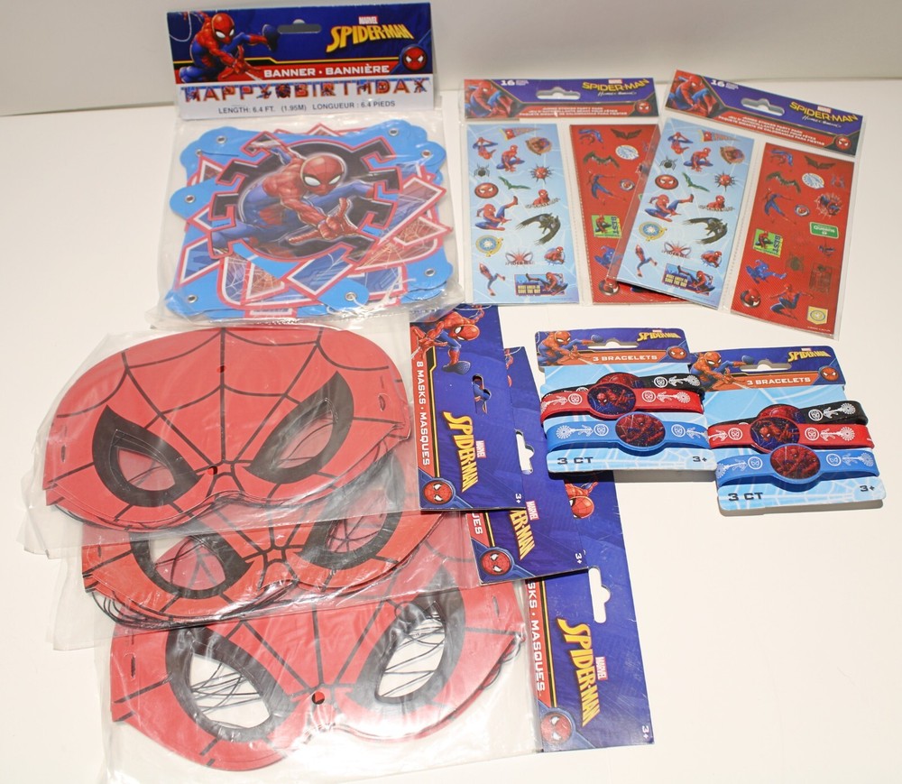 Spiderman Birthday Party Decorations Hanging Banner Party Favors