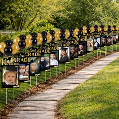 13 Pcs 2026 Graduation Decorations K-12 Photo Yard Signs with Stakes