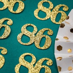 86th Birthday Decorations Glitter Confetti Age Number Party Favors (SET of 50)