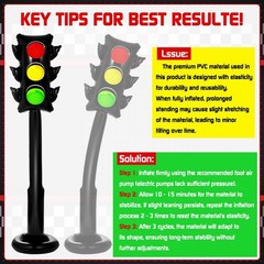 2Pcs 59Inch Jumbo PVC Stop Light Balloons Inflatable Traffic Light Balloons Race