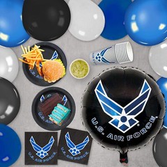 Official U.S. Air Force Party for 16 guests; includes 16 ea. Lg. 9” Plates, N…