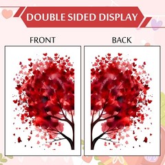 Valentine’s Day Window Clings Window Stickers Love Heart Tree Double-Sided Glass