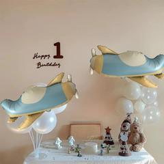 32″ Blue Fighter Jet Airplane Ballons Cartoon Flying Party Birthday Foil Ballon
