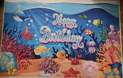 Under the Sea Party Decorations Set 56×39 Banner Mylar Balloons NEW