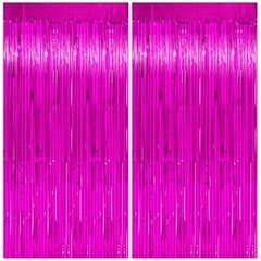 Thicken Streamers 2 Pack 3.3 x 6.6 FT 39.4″W x 78.7″L (Pack of 2) Hot Pink