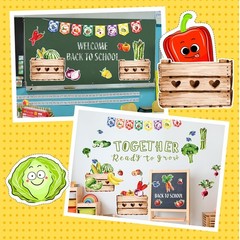 75 PCS Farmers Market School Classroom Bulletin Board Decoration Set Cutout