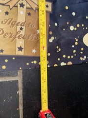 Happy 40th Birthday Banner Cloth Fabric sign 72 X 36 Black gold Decor Celebrate
