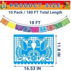 Double-Sided Mexican Fiesta Banners – 10 Pack