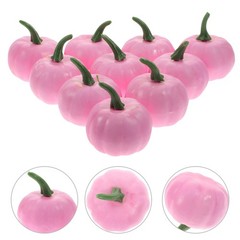 12Pcs Compact Lightweight Foams Pumpkins Pink Halloween Centerpiece Decor