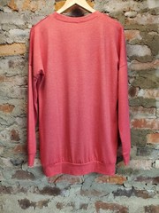 Womens Long Sleeve Pullover Sweatshirt S Heather Red Christmas Holiday Graphic