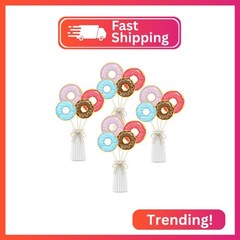 Doughnut Party Centerpiece Sticks,Donut Birthday Party Decorations Summer Sweet