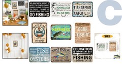 Charming Fishing Party Decorations Set – 9 Vivid Cards for Boys’ Celebrations