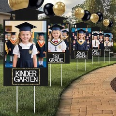 2026 Graduation Decorations– K–12 Photo Display Yard Signs with Stakes, Schoo