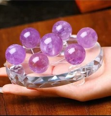 7 pcs FengShui Crystal Sphere Seven-star Array Energy Meditation Ball & Ba Zi