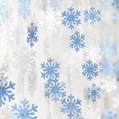 Snowflake-Snow Blue-Silver Christmas Party-Decoration Garland – 52ft Navy Blue