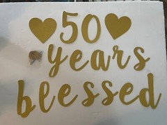 50 Years Blessed Birthday Banner-New