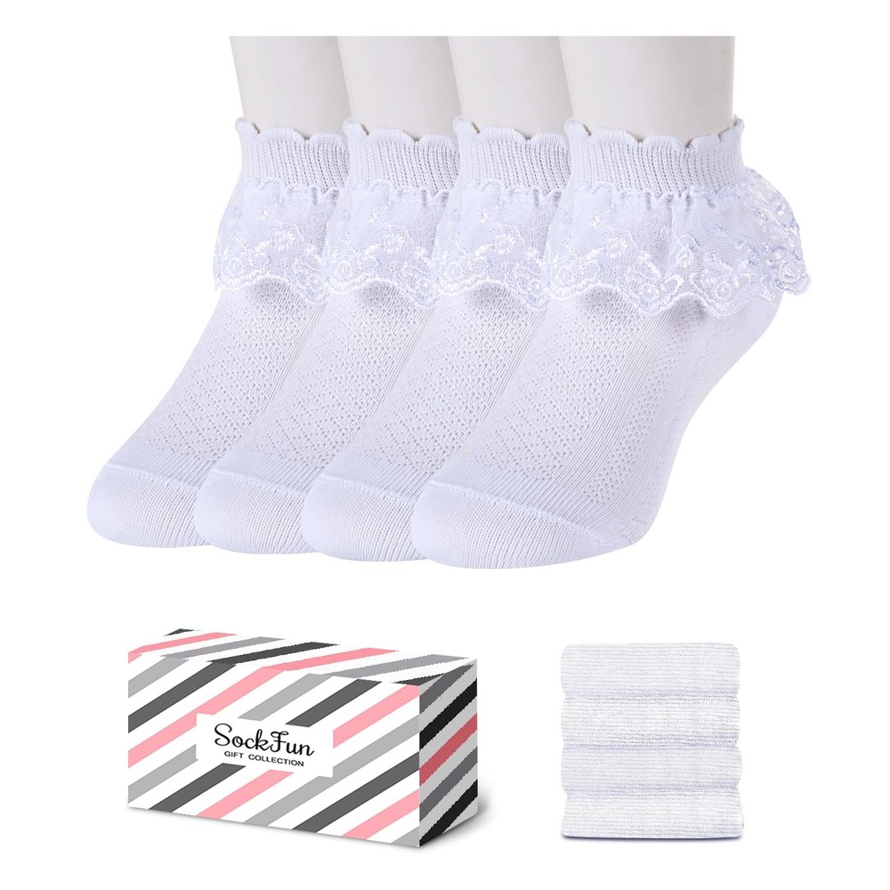 Ruffle Socks Frilly Lace Gifts for Newborn Infant Toddler Kids Girl