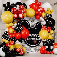 ALL-IN-1 Mickey Balloon Arch Kit with BONUS Mouse Heads & Gold Stars for Mous…