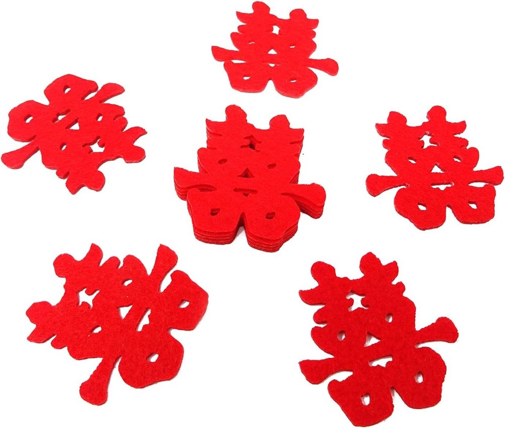 Double Happiness Confetti 120PCS Chinese Traditional Wedding Decoration