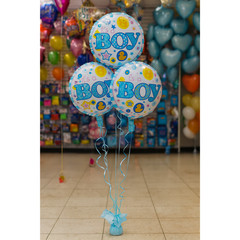 It’s a Boy Balloon Decoration Set – Baby Shower Party Supplies – Blue Round Foil
