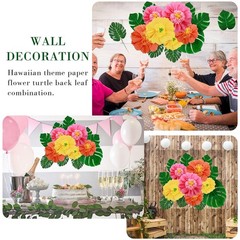 40 Pack Tropical Party Decorations 24 Inch Red Pink Yellow Hawaiian Decor
