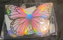 New Butterfly 36pc Party Decorations Fairy Garden (18pair) Iridesent Multi-size