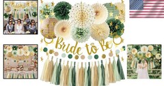 Sage Green Bachelorette Party Decorations Bridal Shower Decor Set Wedding Suite