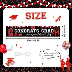 Red Black Graduation Decorations Outdoor Congrats Grad Banner Large We Are So Pr