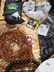 Bulk Halloween Decorations Set of 34 Pc , Decorating Kit, Wood Display, Spiders.