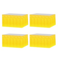 4 Pack 29×108 Inch Yellow Metallic Foil Fringe Tinsel Table Skirts