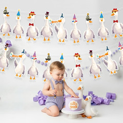 Silly Goose Banner Garland Party Decorations Garland Garden Tea Party Hanging Fu