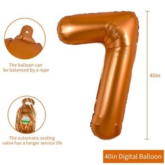 TONIFUL 40 Inch Orange Large Numbers Balloon 09 Birthday Party Decorations,Bi…