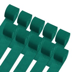 Crepe Paper Streamers 10 Rolls 820ft for Decor Dark Green 1.8″ x 82 Ft/Roll