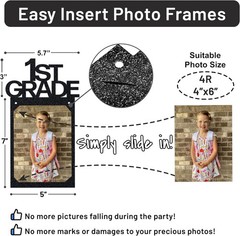 2026 K-12 Graduation Photo Banner Kindergarten to 12th Grade Grad Decorations