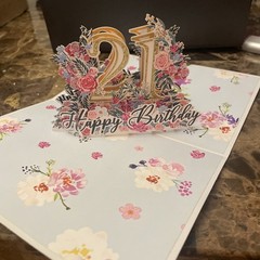 21st Birthday Popup Birthday Card