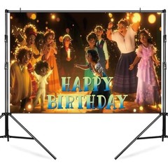 Encanto Birthday Background, 5 x 3 ft Encanto Tapestry Happy Birthday Encanto