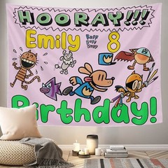 Personalize Dogman Birthday Party Banner Poster Gift, Dog Man Party Supplies