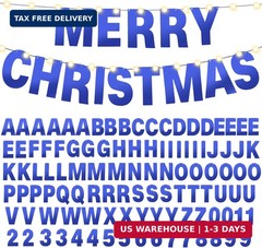 TaoBary 112 Pcs DIY Letter Kit Glitter Customizable Banner Letters Include 107 L
