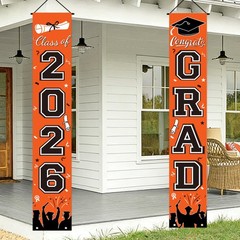 Graduation Decorations 2026, Orange Door Porch 70.9 x 11.8 inches,