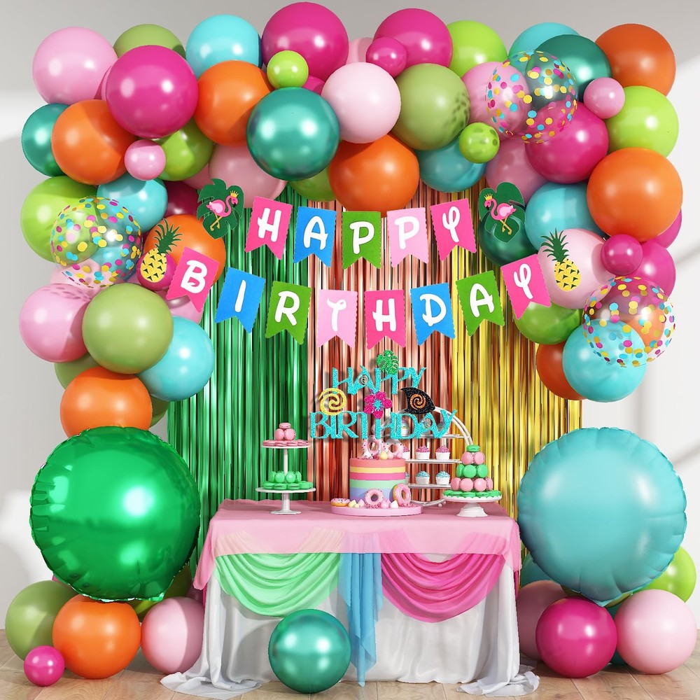 Hawaiian Tropical Birthday Party Decoration for Beach Baby Shower Aloha Supplies