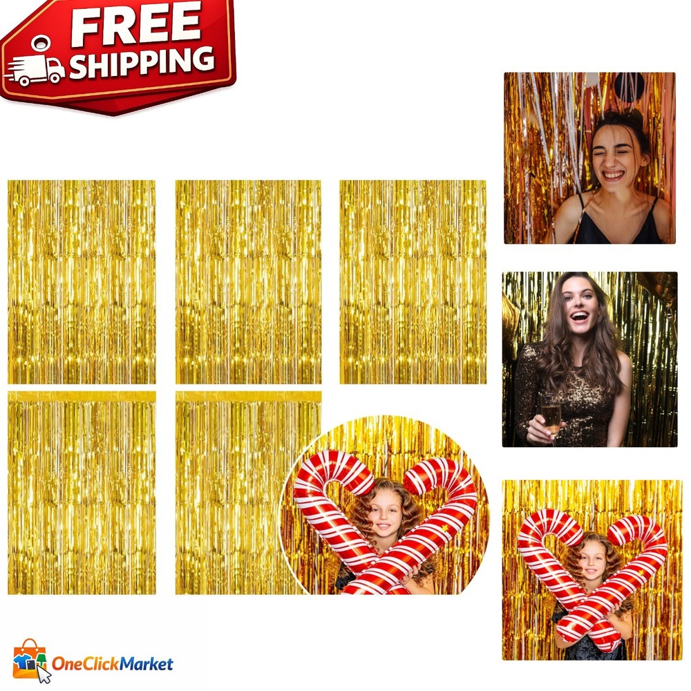 Luxury Gold Foil Fringe Backdrop Set – Perfect for Weddings & Baby Showers