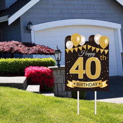 Happy 40Th Birthday Yard Sign for Men Large 40Th Birthday Decorations Yard Signs