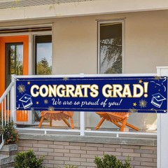 Graduation Banner 79×18 Inch Congratulations 2026 Graduate Decorations Congrats